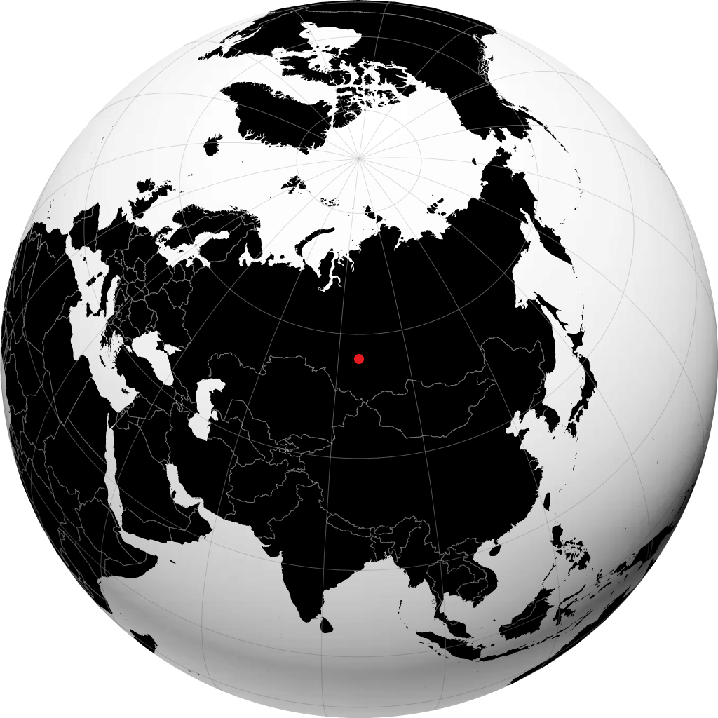 Anzhero-Sudzhensk on the globe