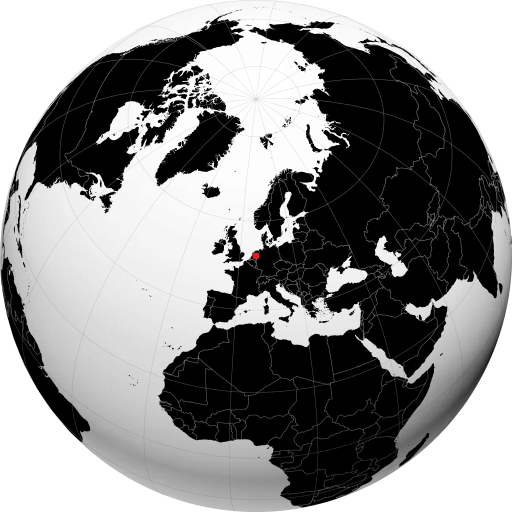 Apeldoorn on the globe