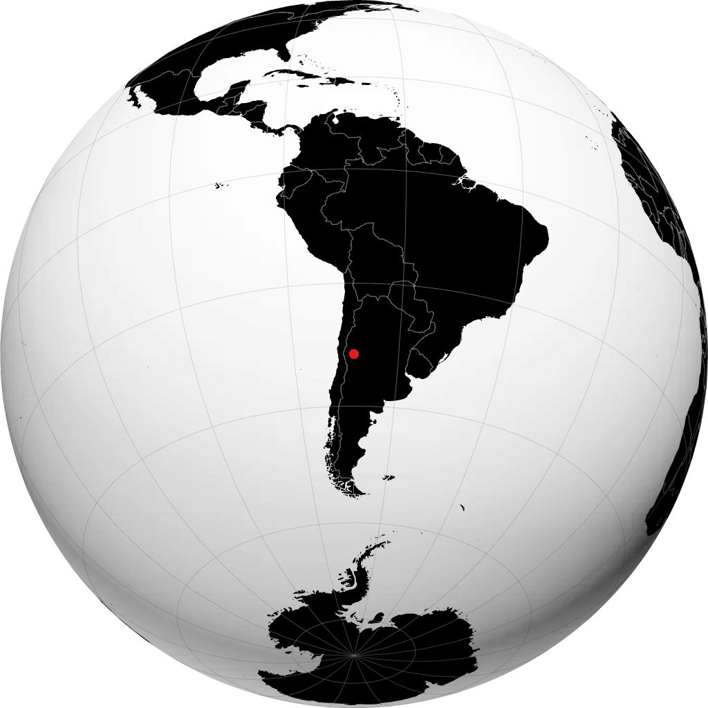 San Juan on the globe