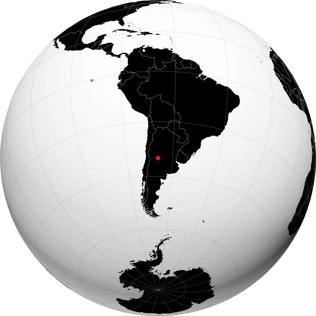 San Luis on the globe