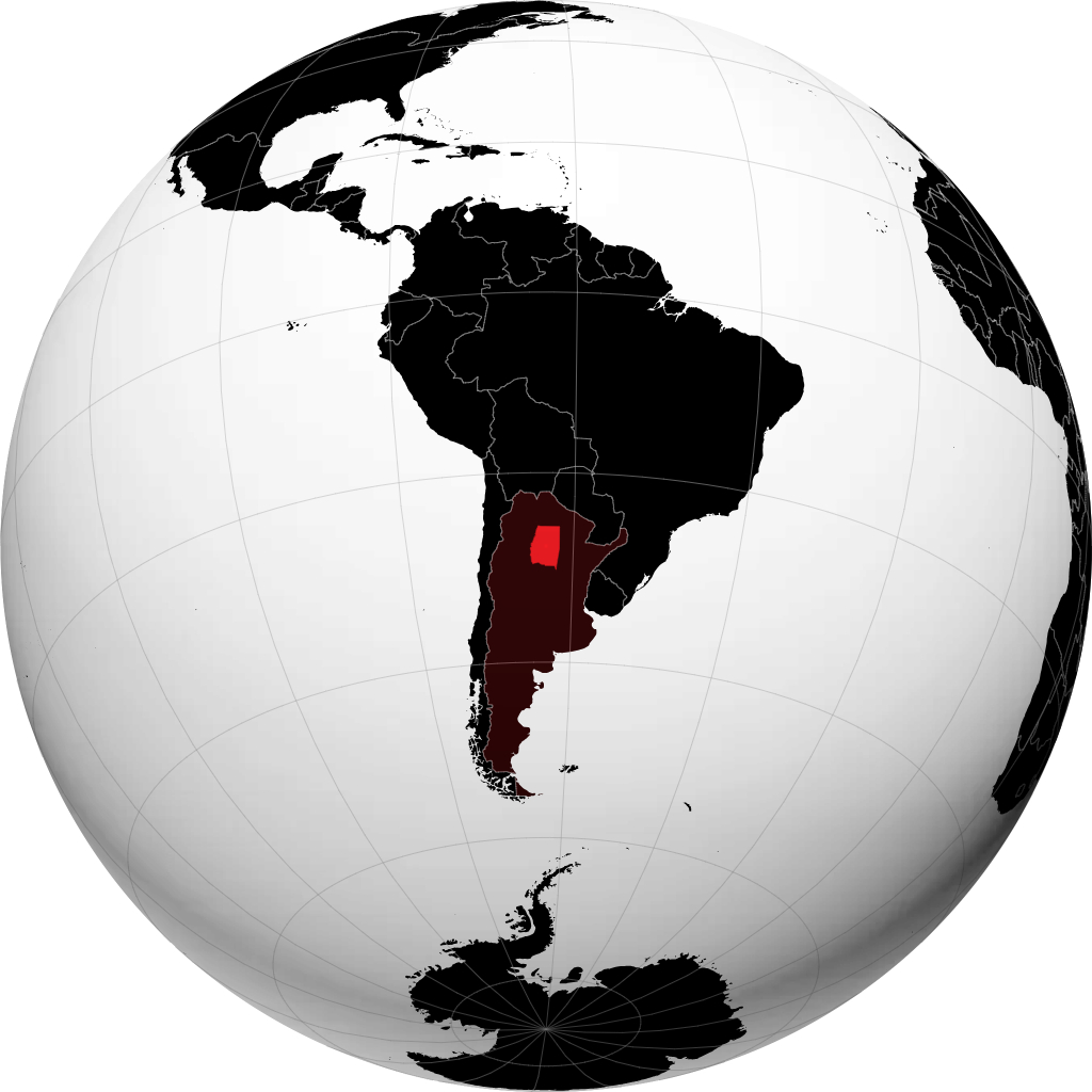 Provincia de Santiago del Estero on the globe