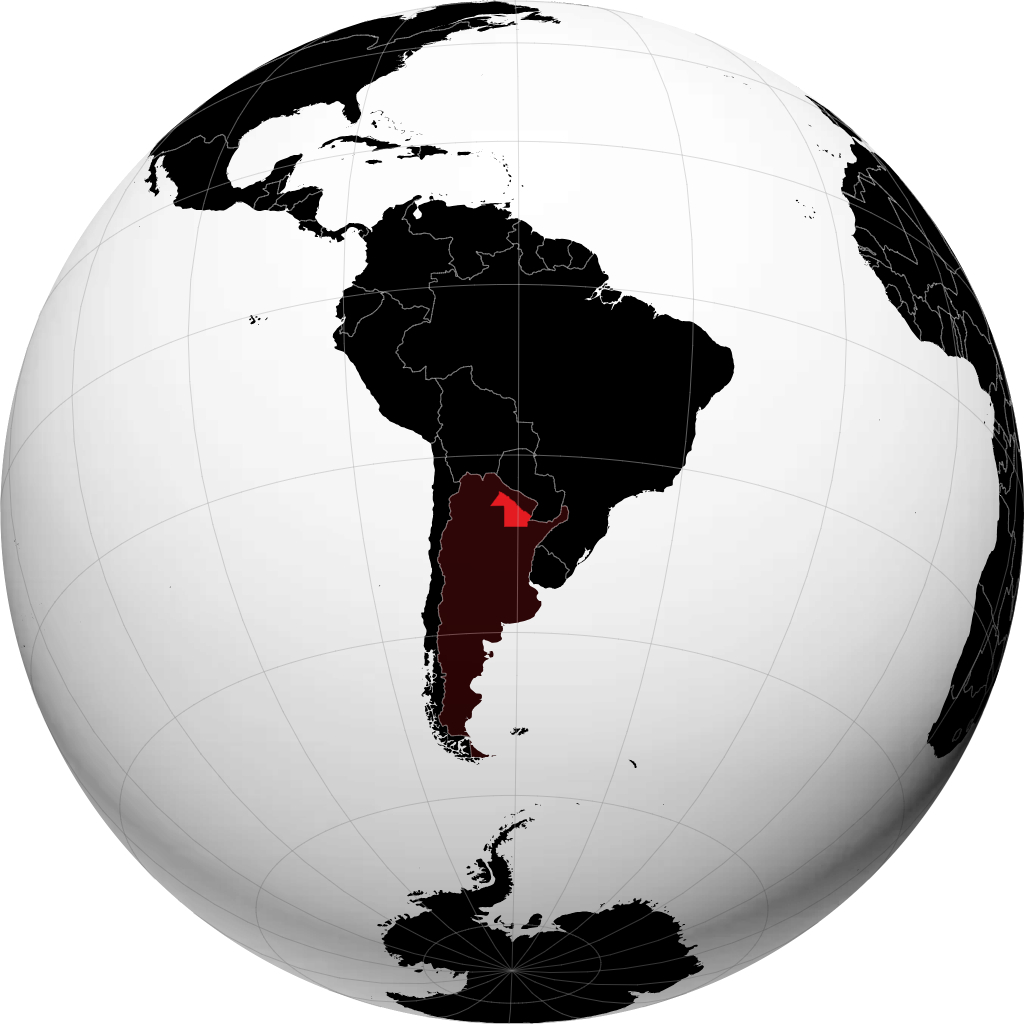 Provincia del Chaco on the globe