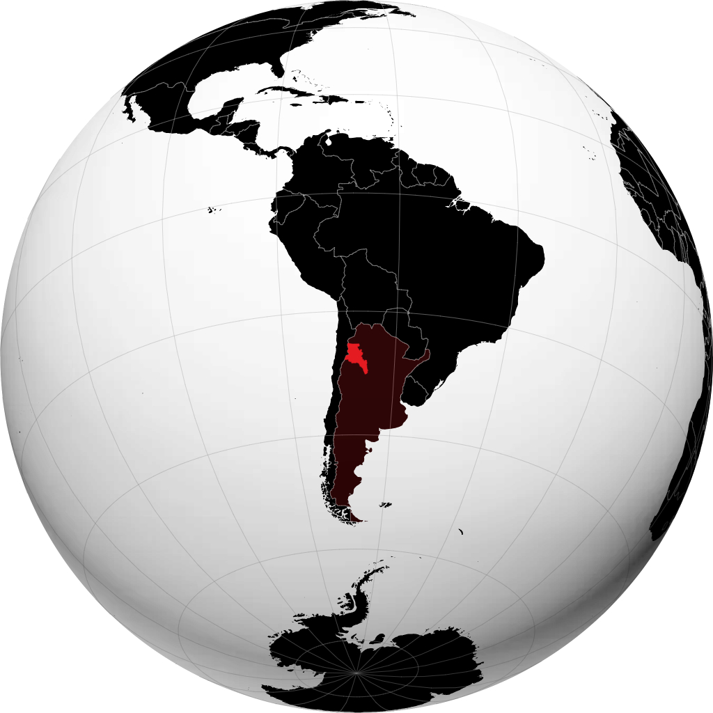 Provincia de Catamarca on the globe