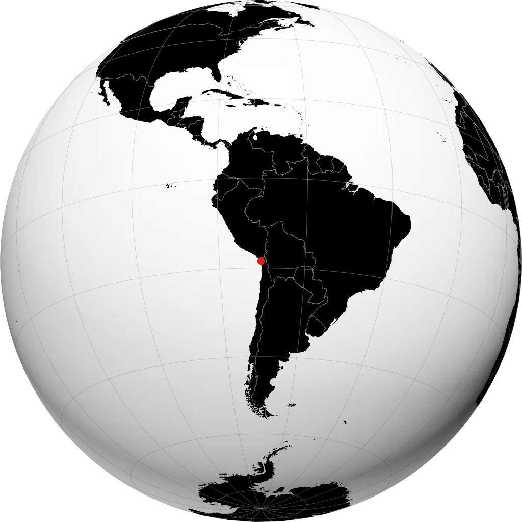 Arica on the globe