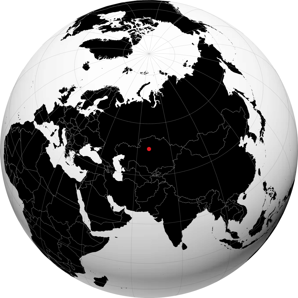 Arqalyk on the globe