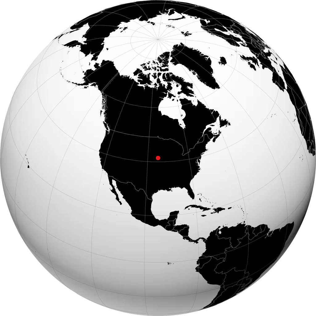 Atlantic on the globe