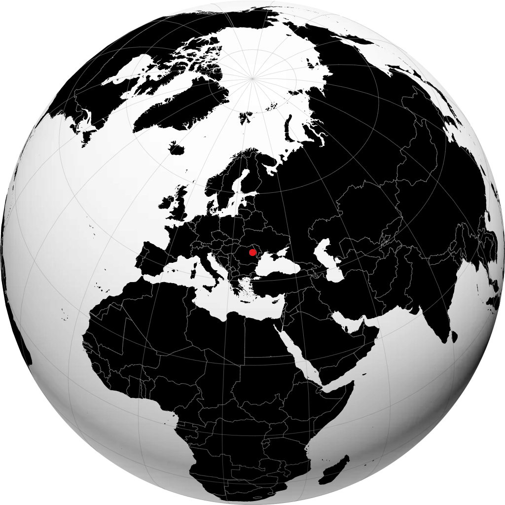 Bacău on the globe