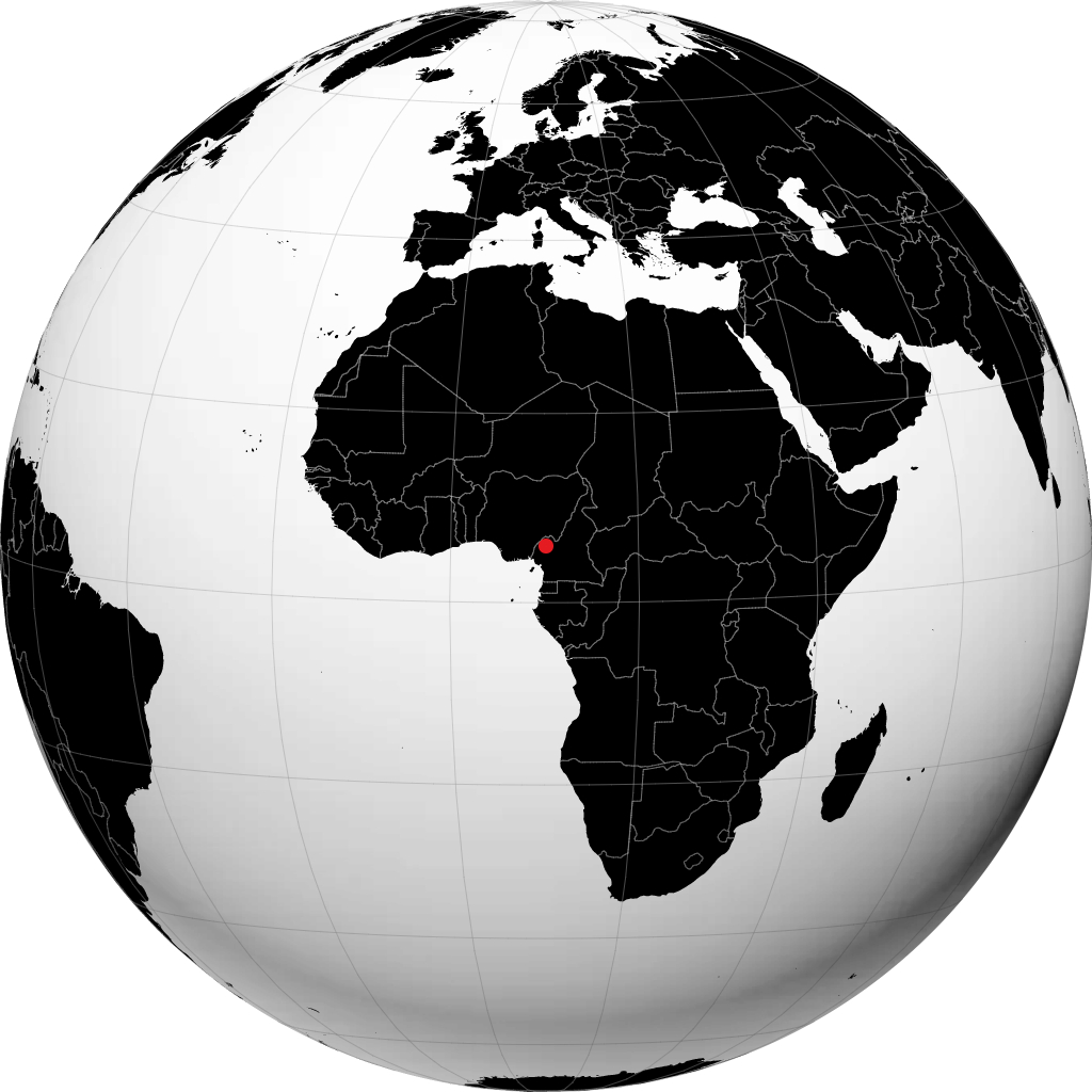 Bamenda on the globe