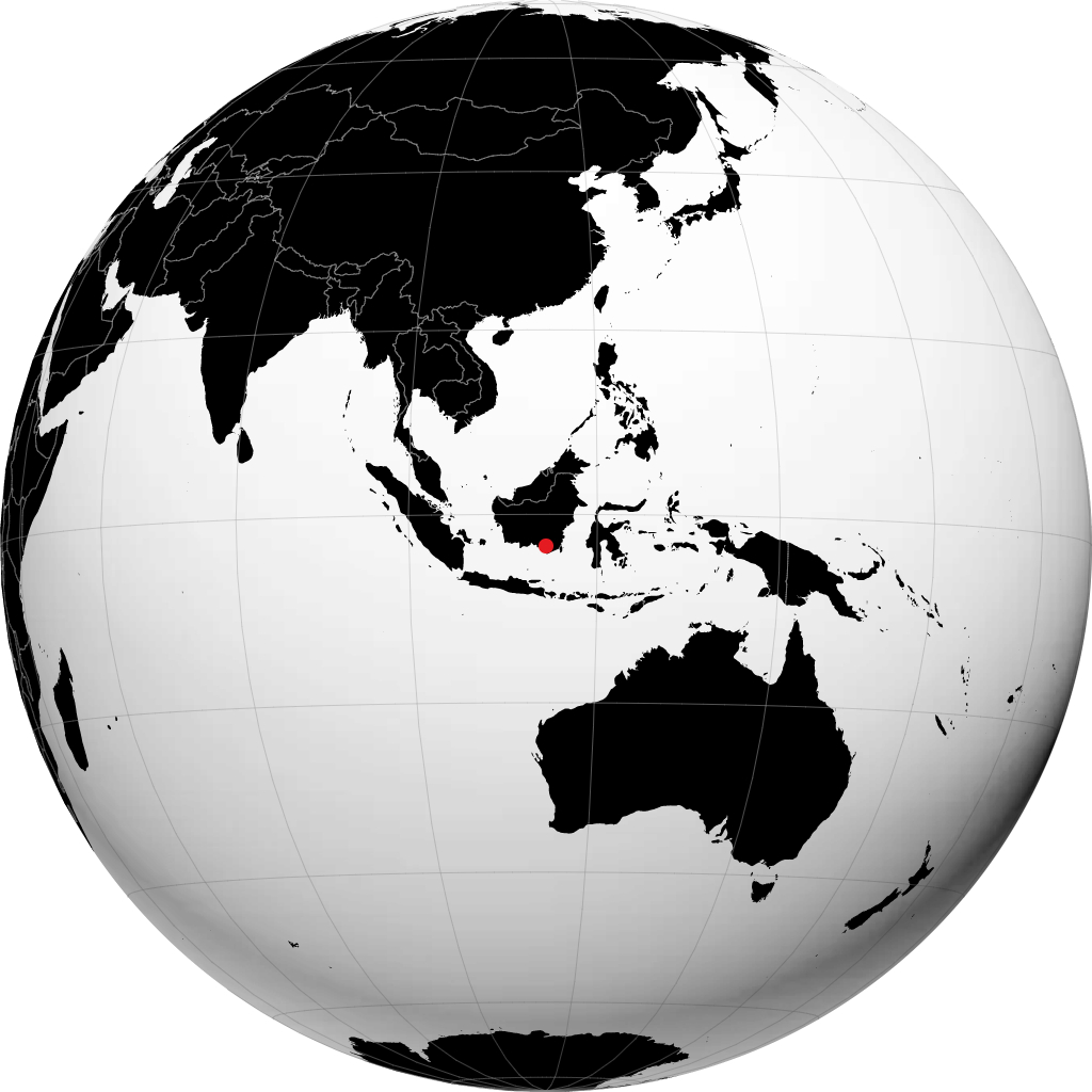 Banjarmasin on the globe