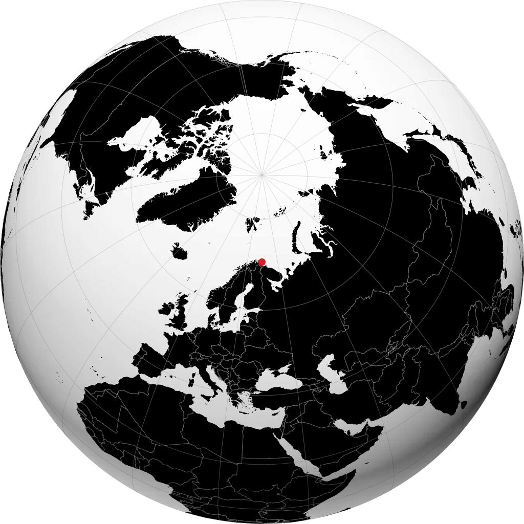 Båtsfjord on the globe