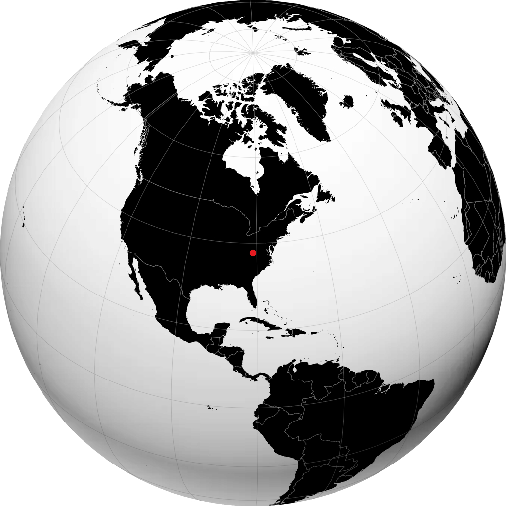 Beckley on the globe
