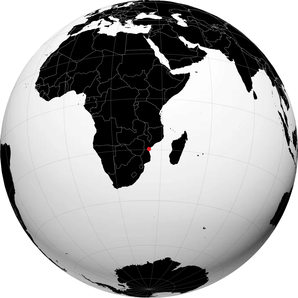 Beira on the globe