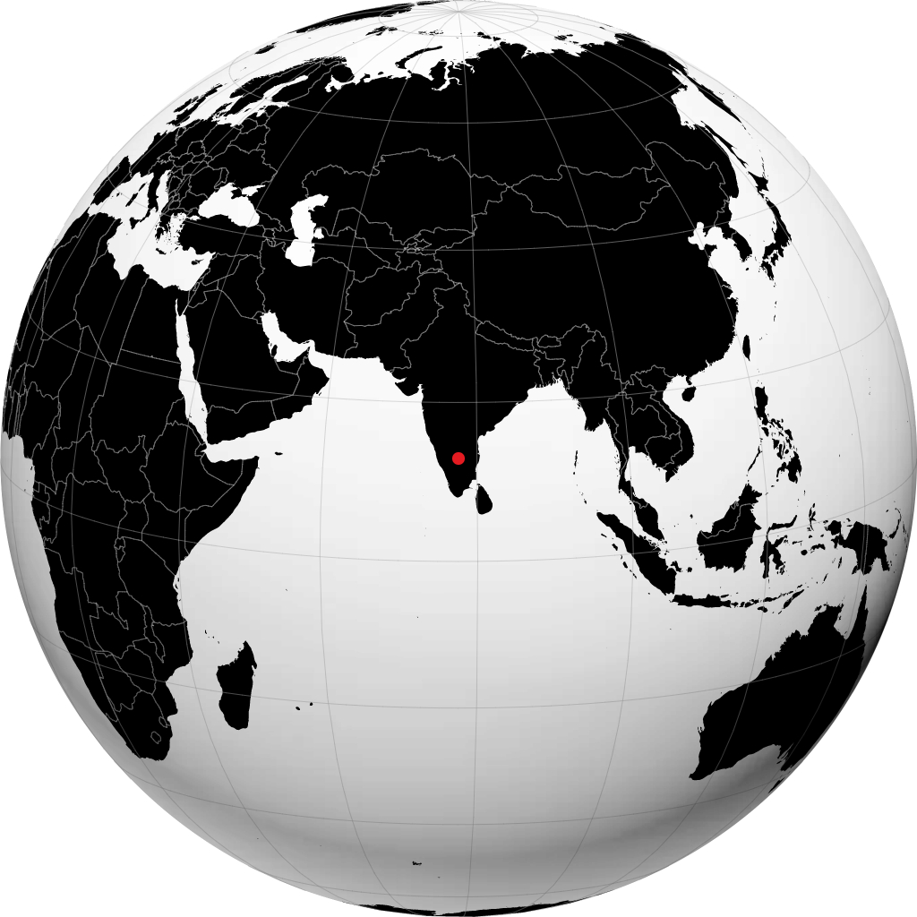 Bengaluru on the globe