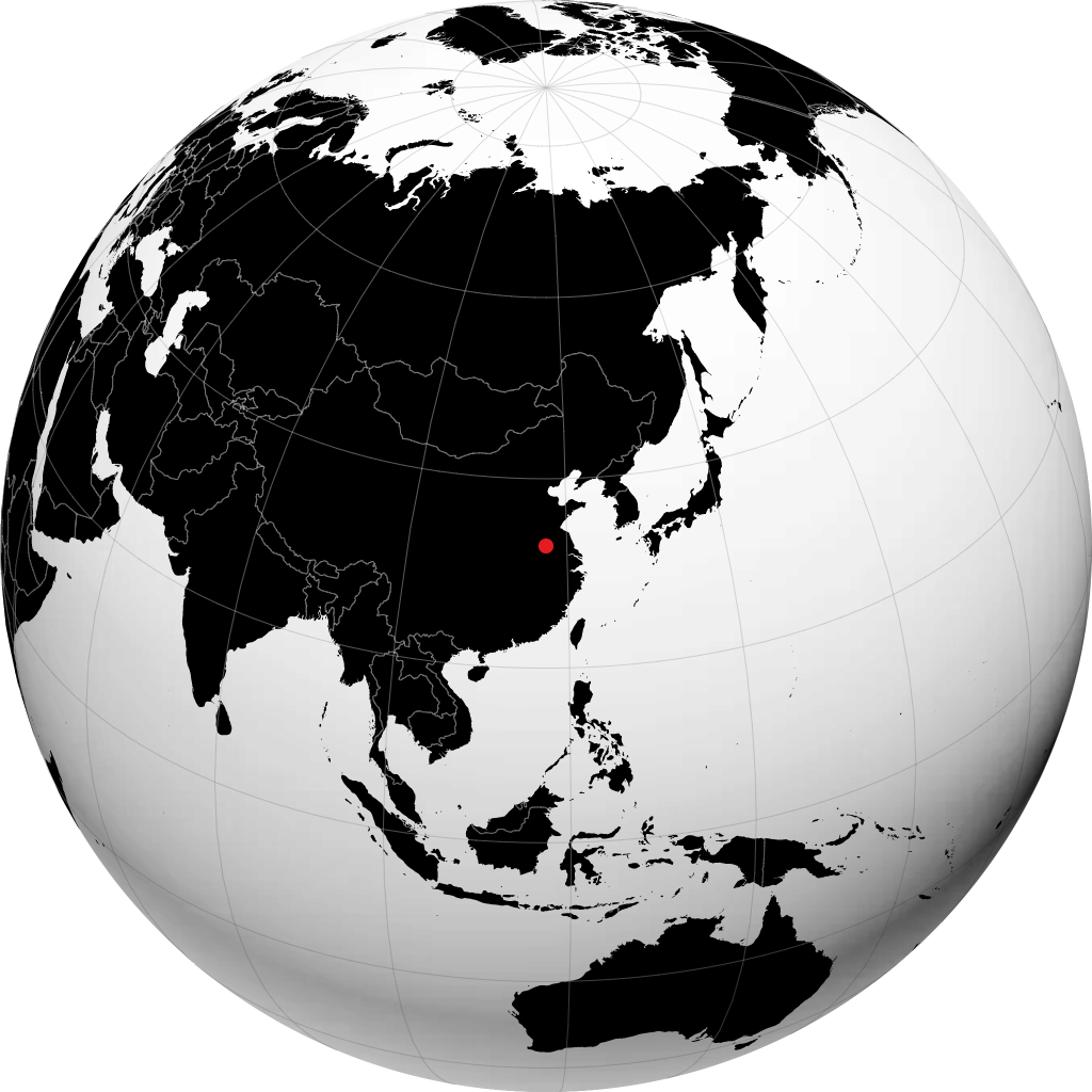 Bengbu on the globe