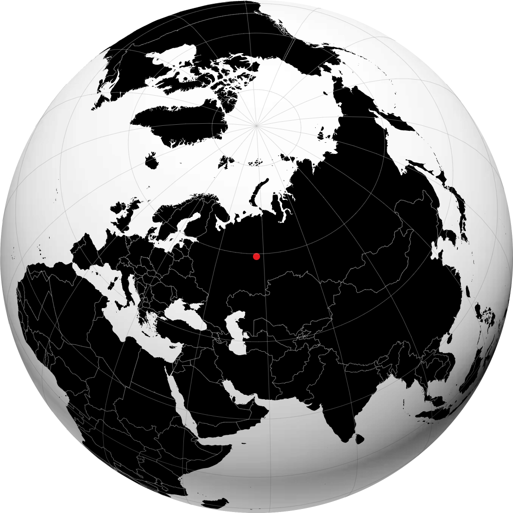 Berezniki on the globe