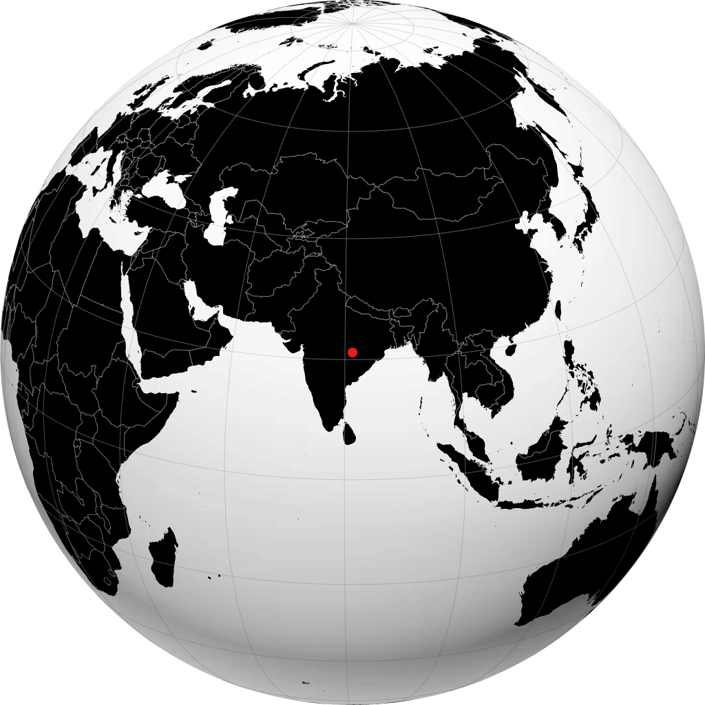 Bhilai on the globe