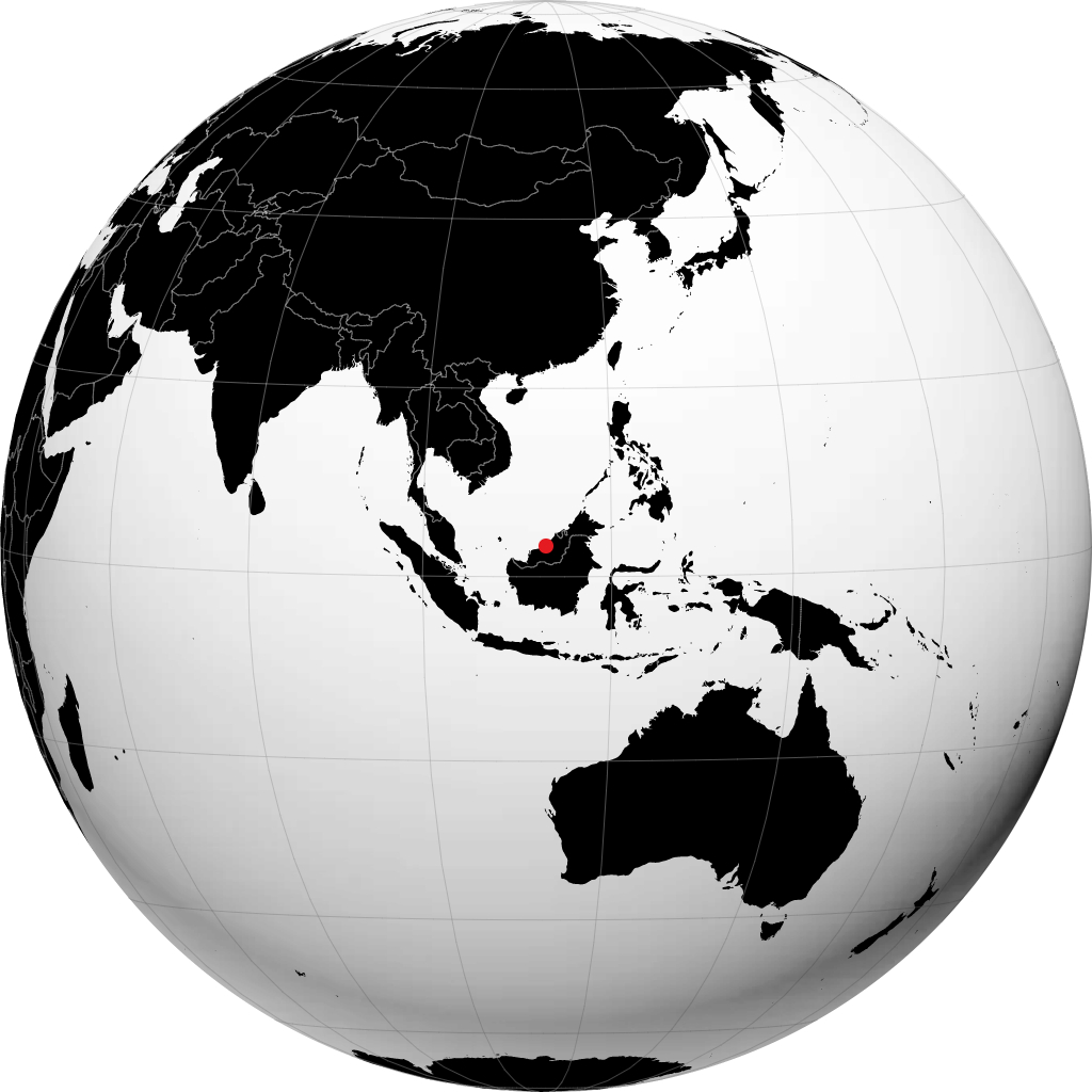 Bintulu on the globe