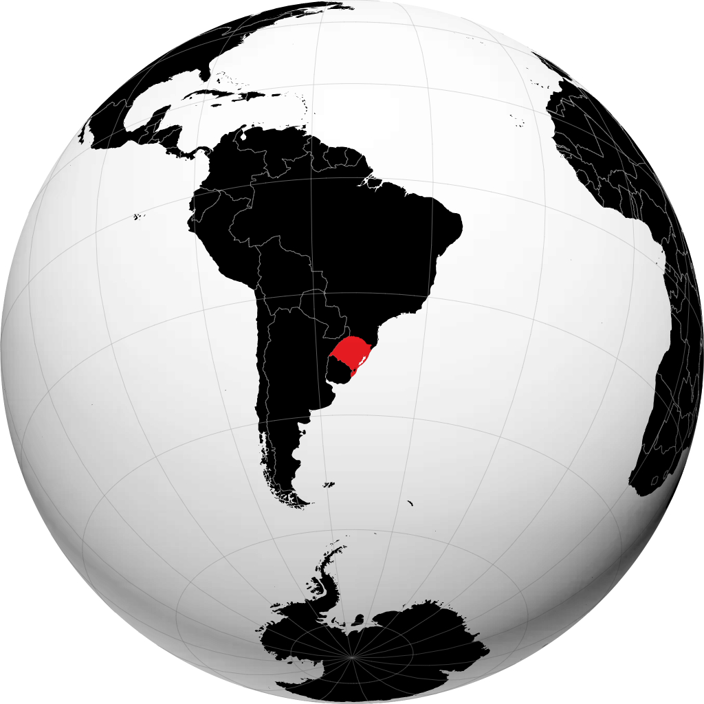 Estado do Rio Grande do Sul on the globe