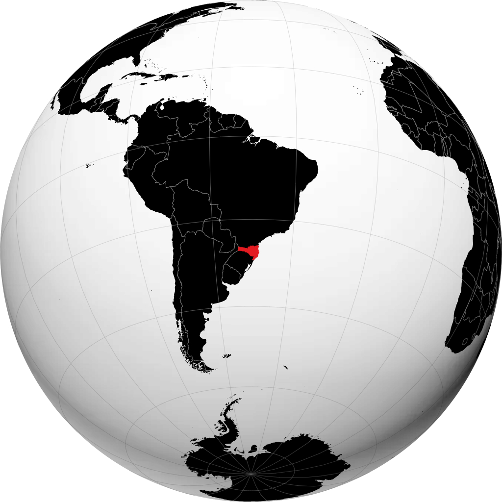 Estado de Santa Catarina on the globe