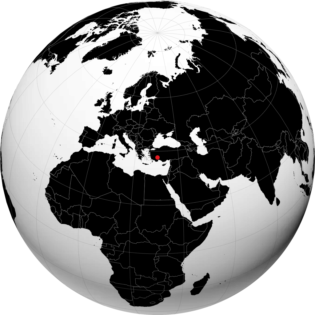 Burdur on the globe