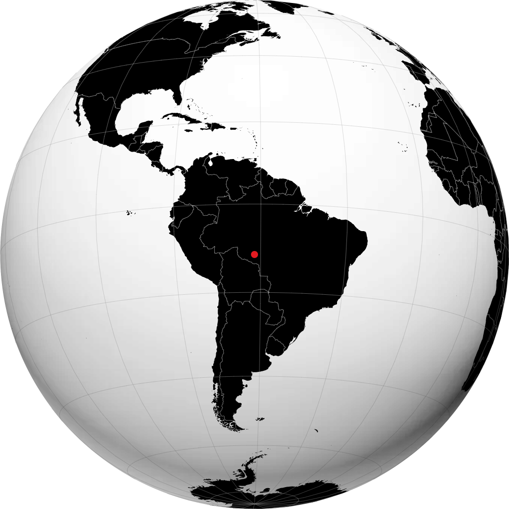 Cacoal on the globe