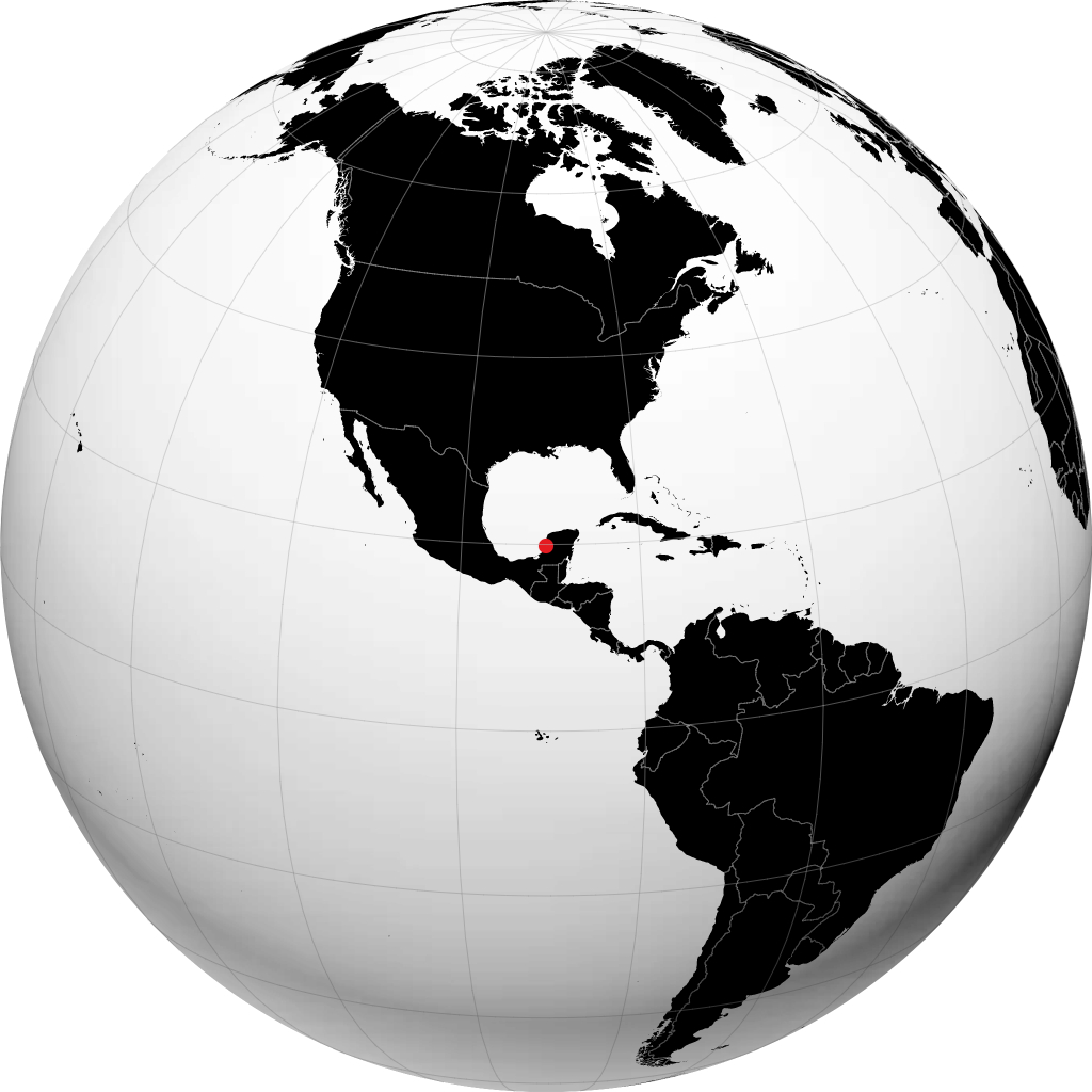 Campeche on the globe