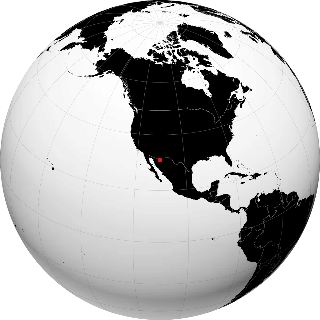 Cananea on the globe
