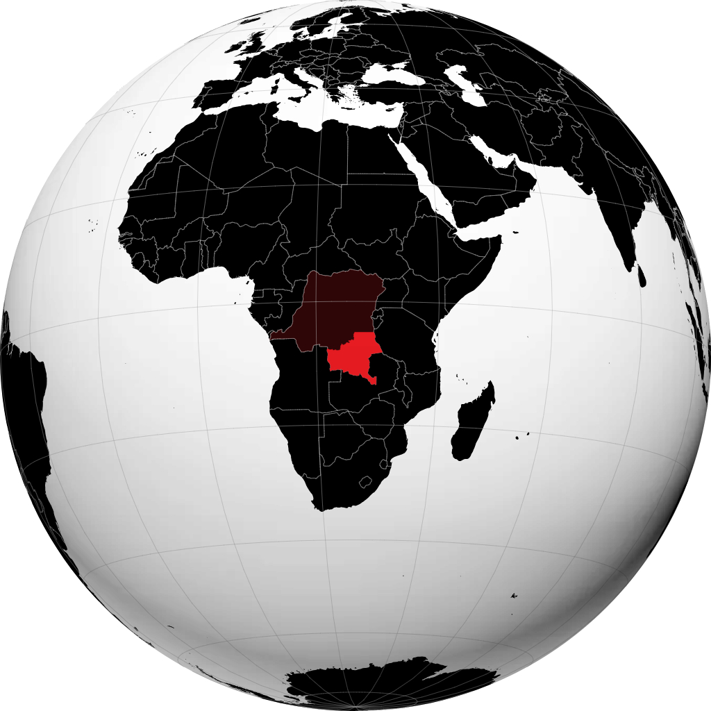 Katanga Province on the globe