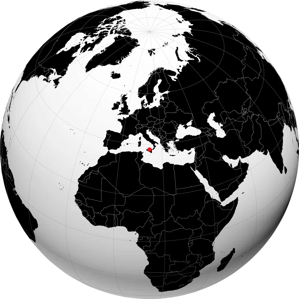 Cefalù on the globe