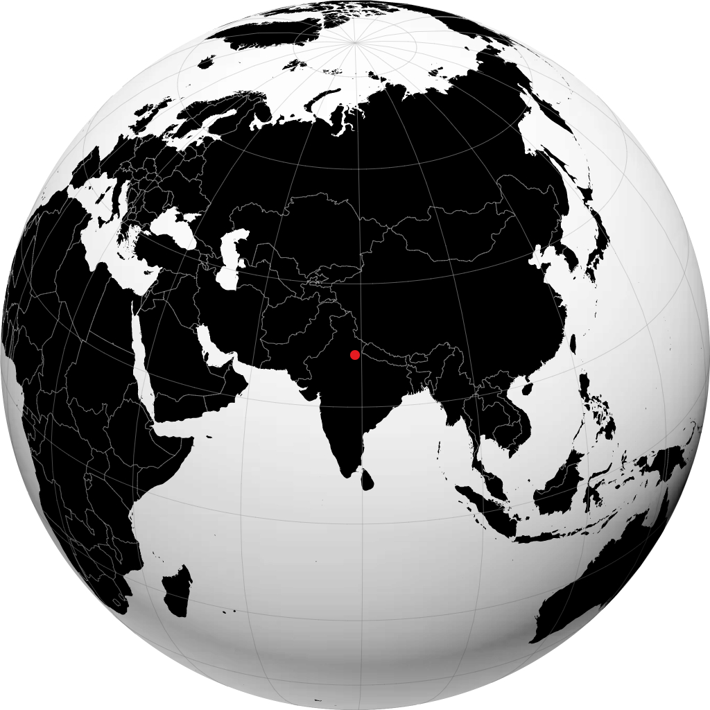 Chandausi on the globe