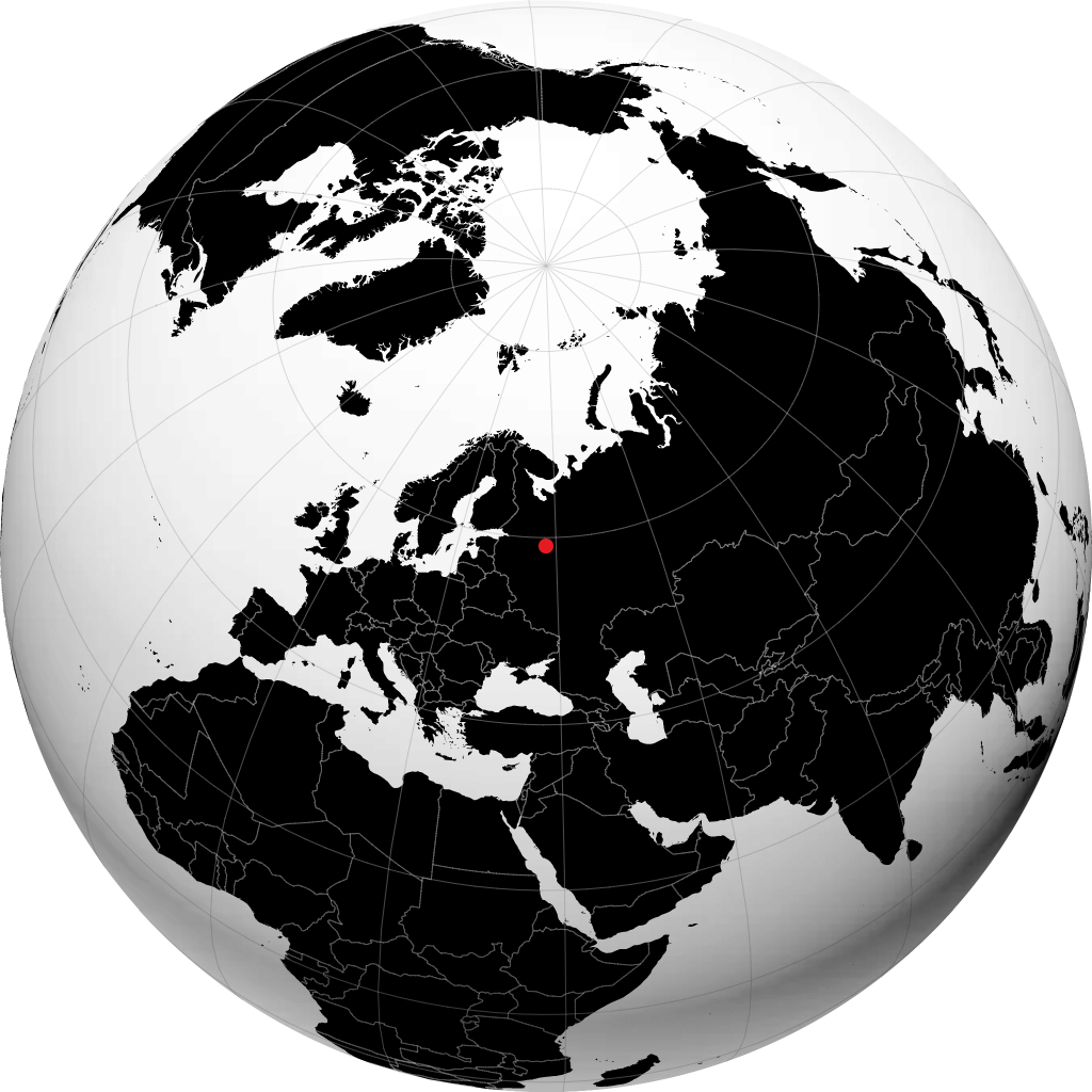 Cherepovets on the globe