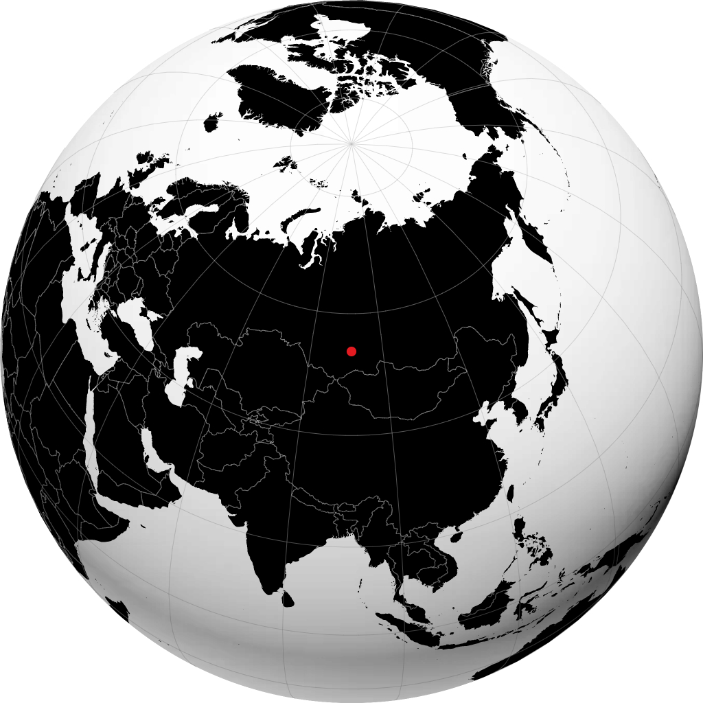 Chernogorsk on the globe