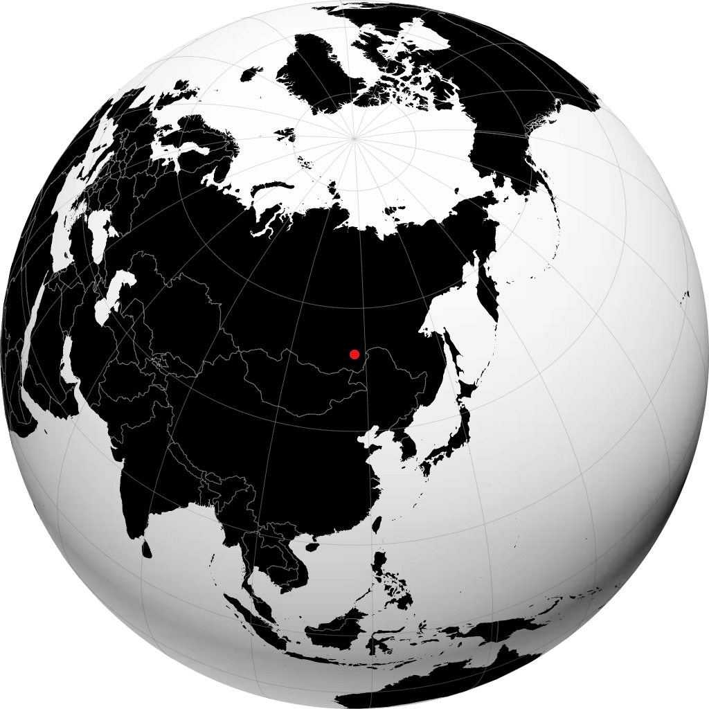 Chernyshevsk on the globe