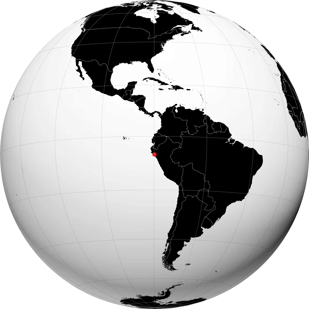 Chiclayo on the globe