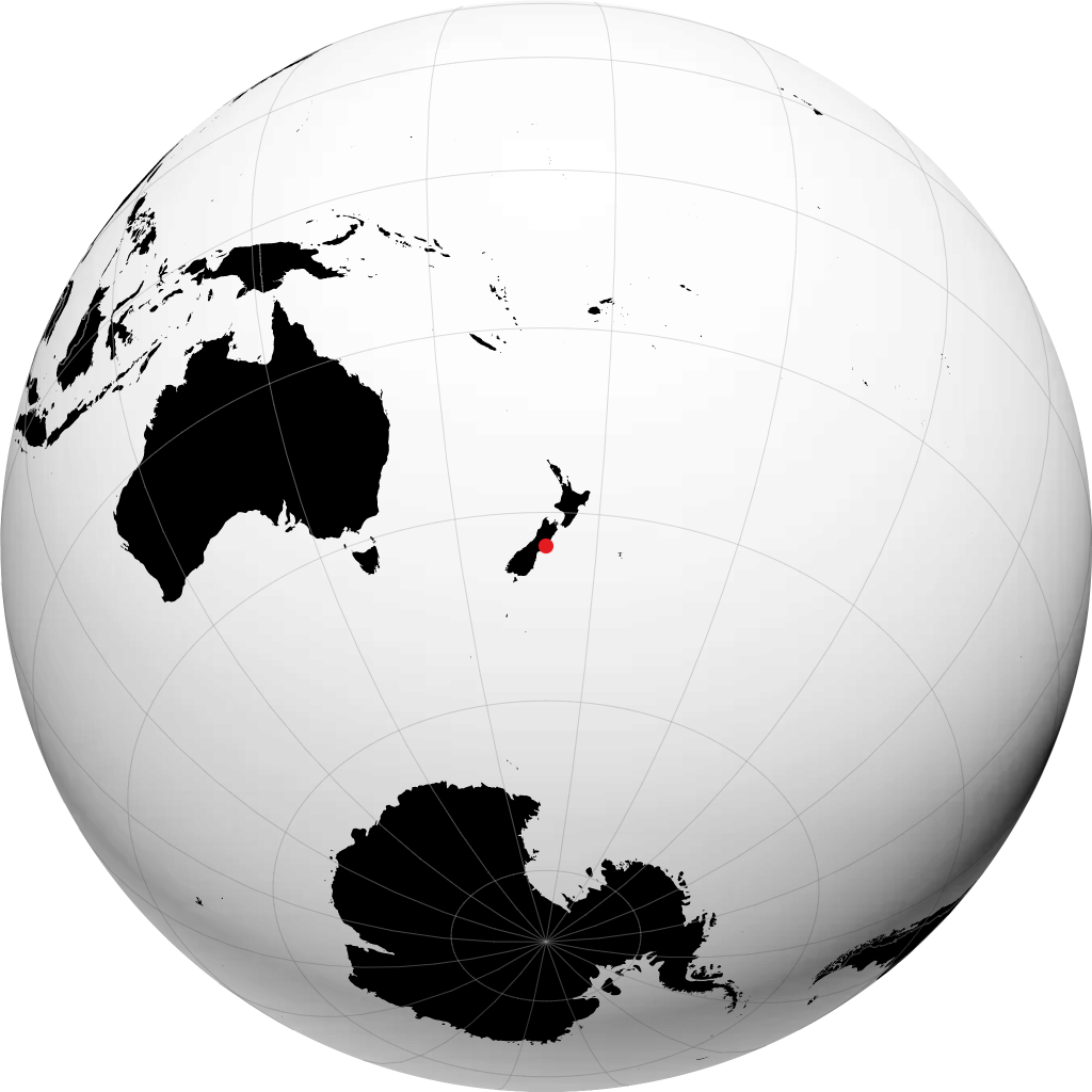 Christchurch on the globe
