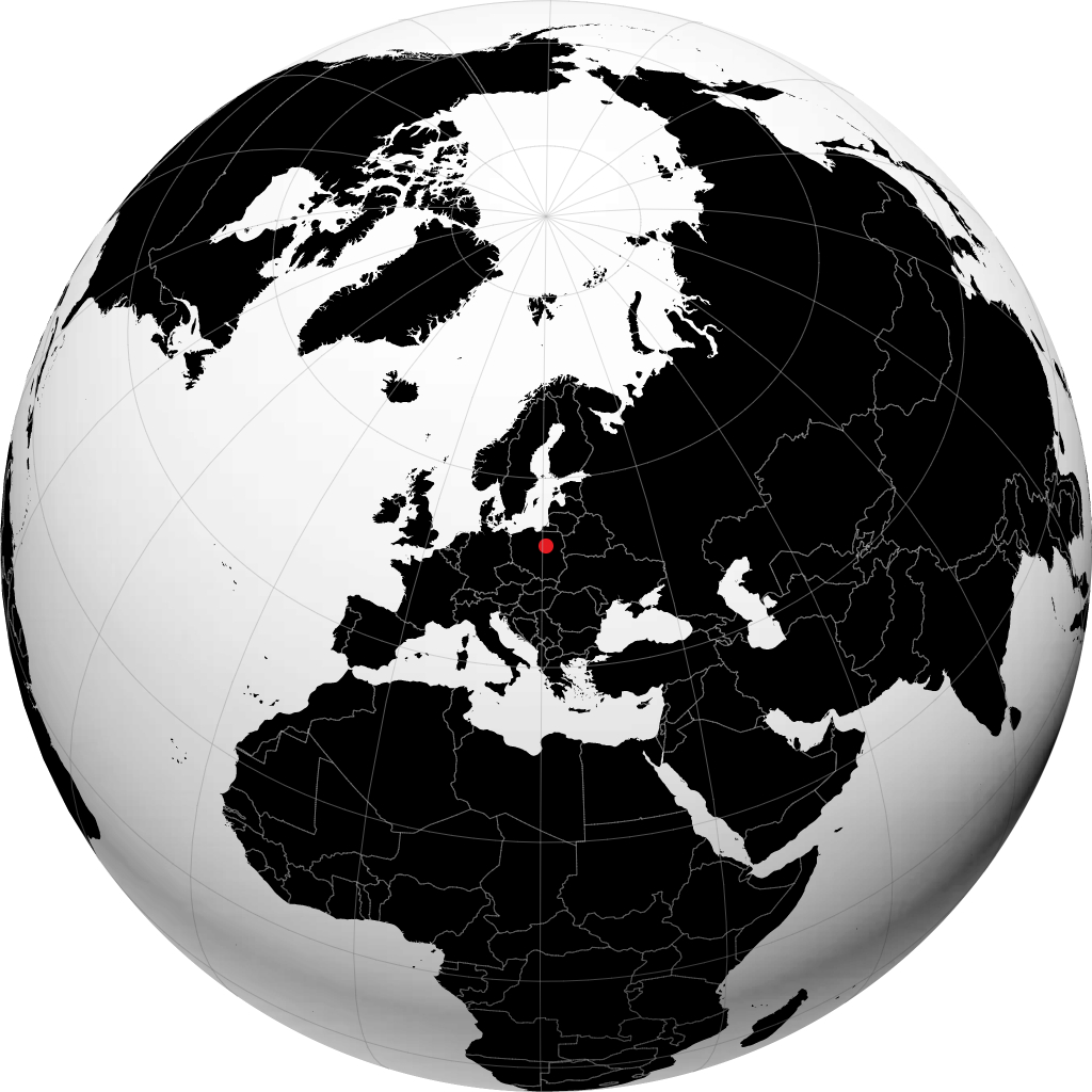 Ciechanów on the globe