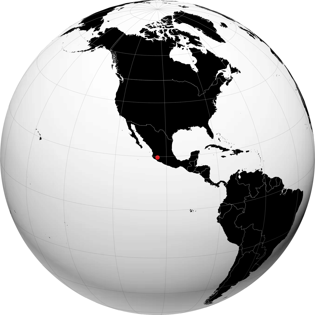 Ciudad Guzmán on the globe