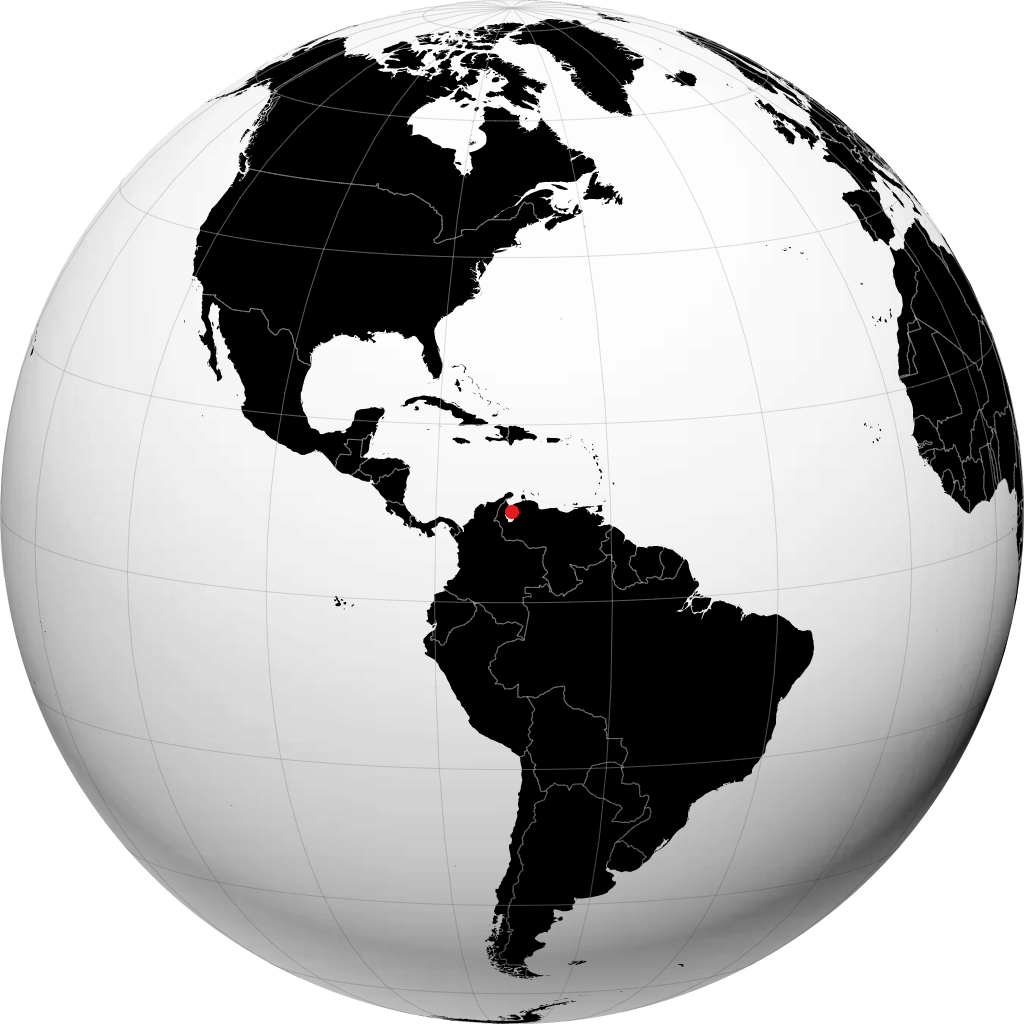 Ciudad Ojeda on the globe