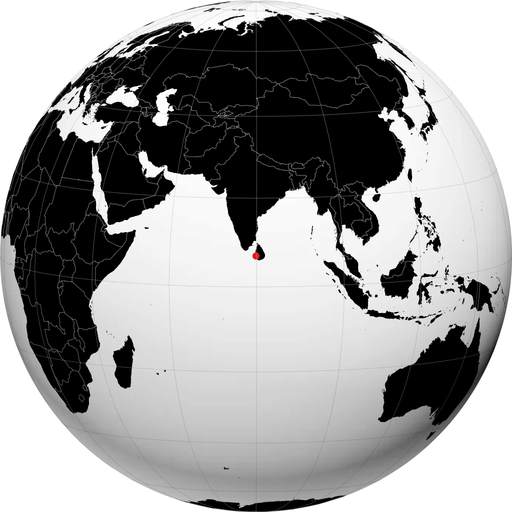 Colombo on the globe