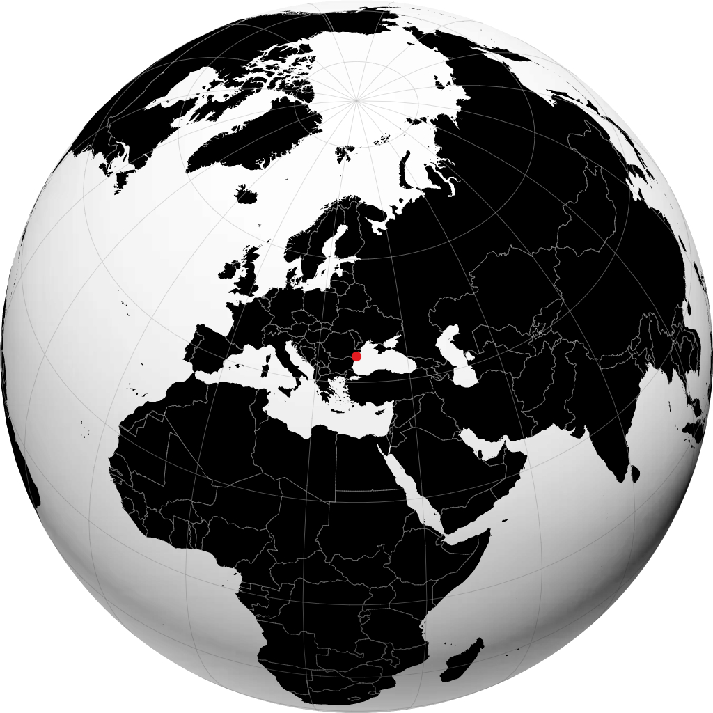 Constanța on the globe
