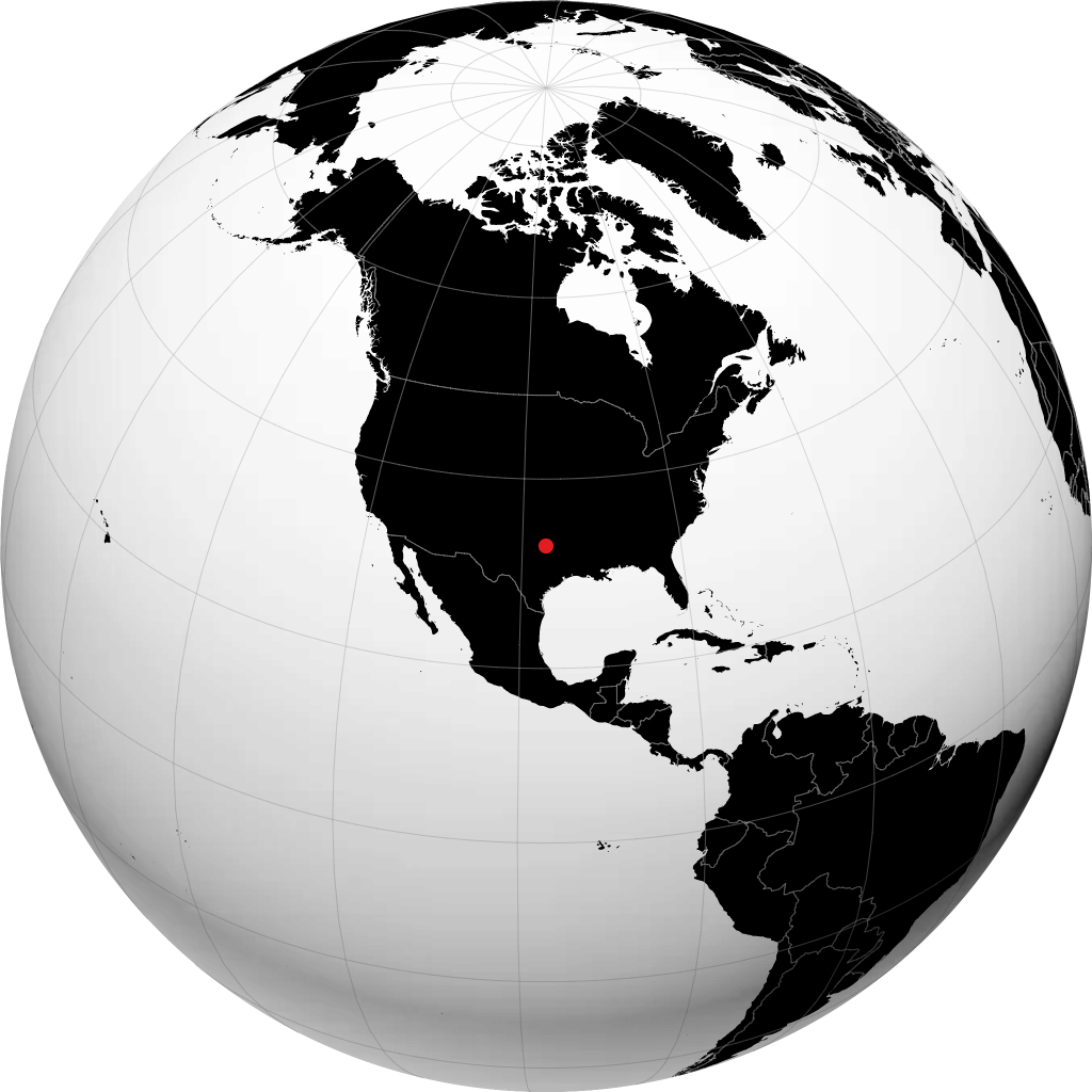 Coppell on the globe