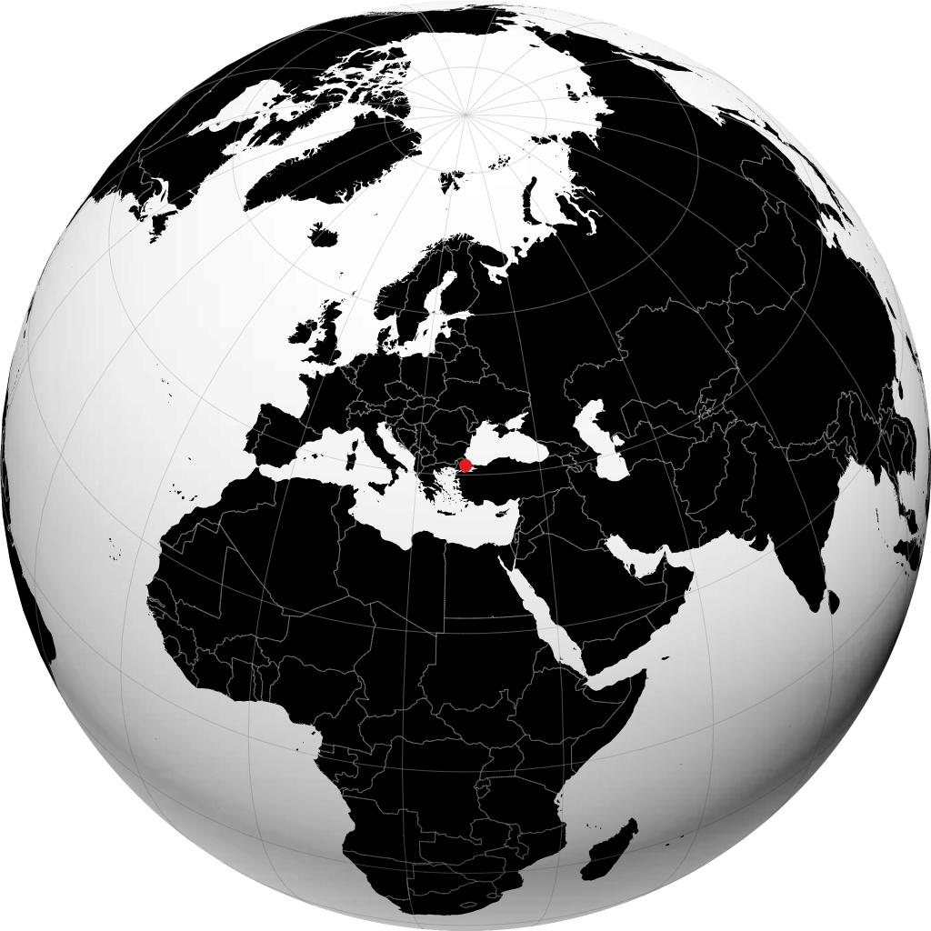 Çorlu on the globe