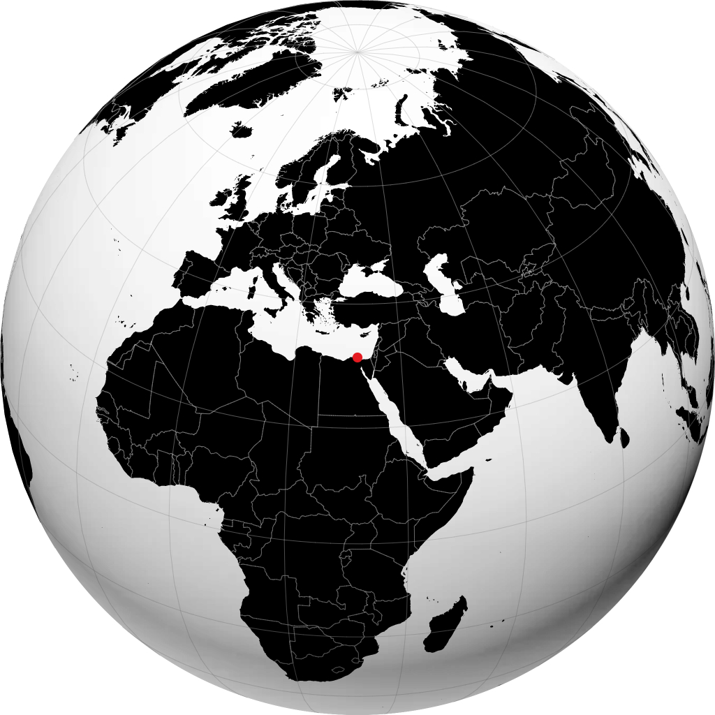 Damietta on the globe