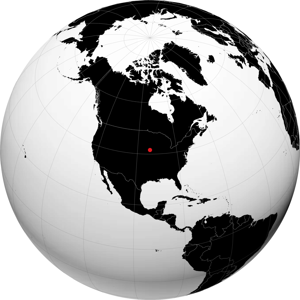 Des Moines on the globe