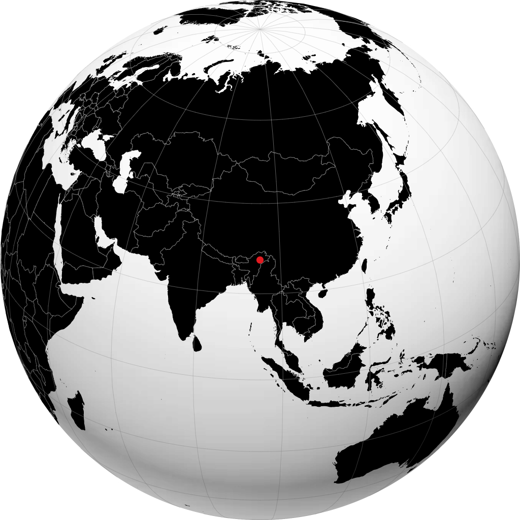 Dibrugarh on the globe