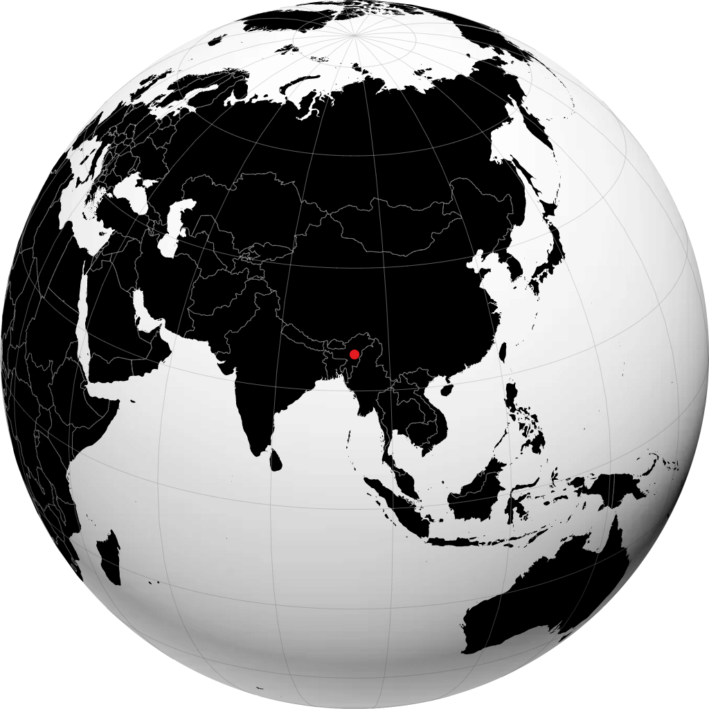 Dimapur on the globe