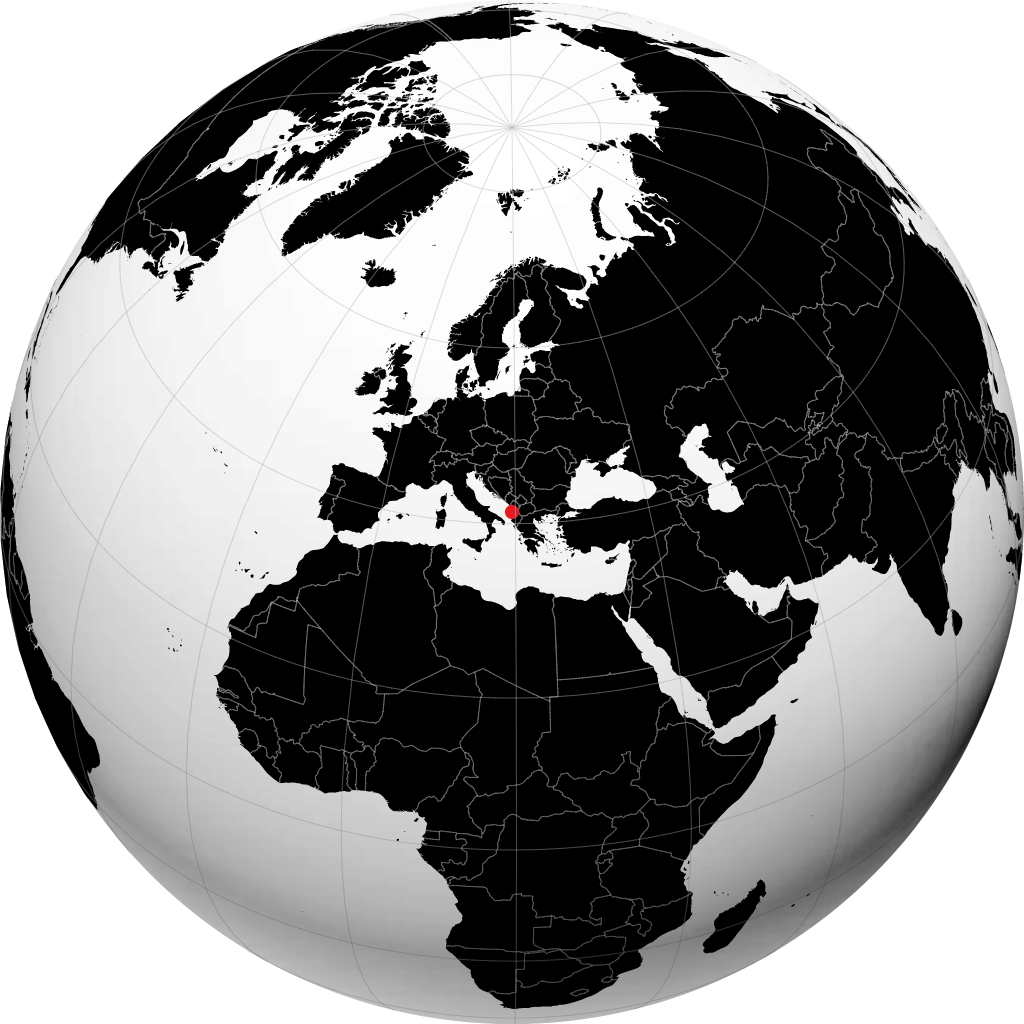 Durrës on the globe