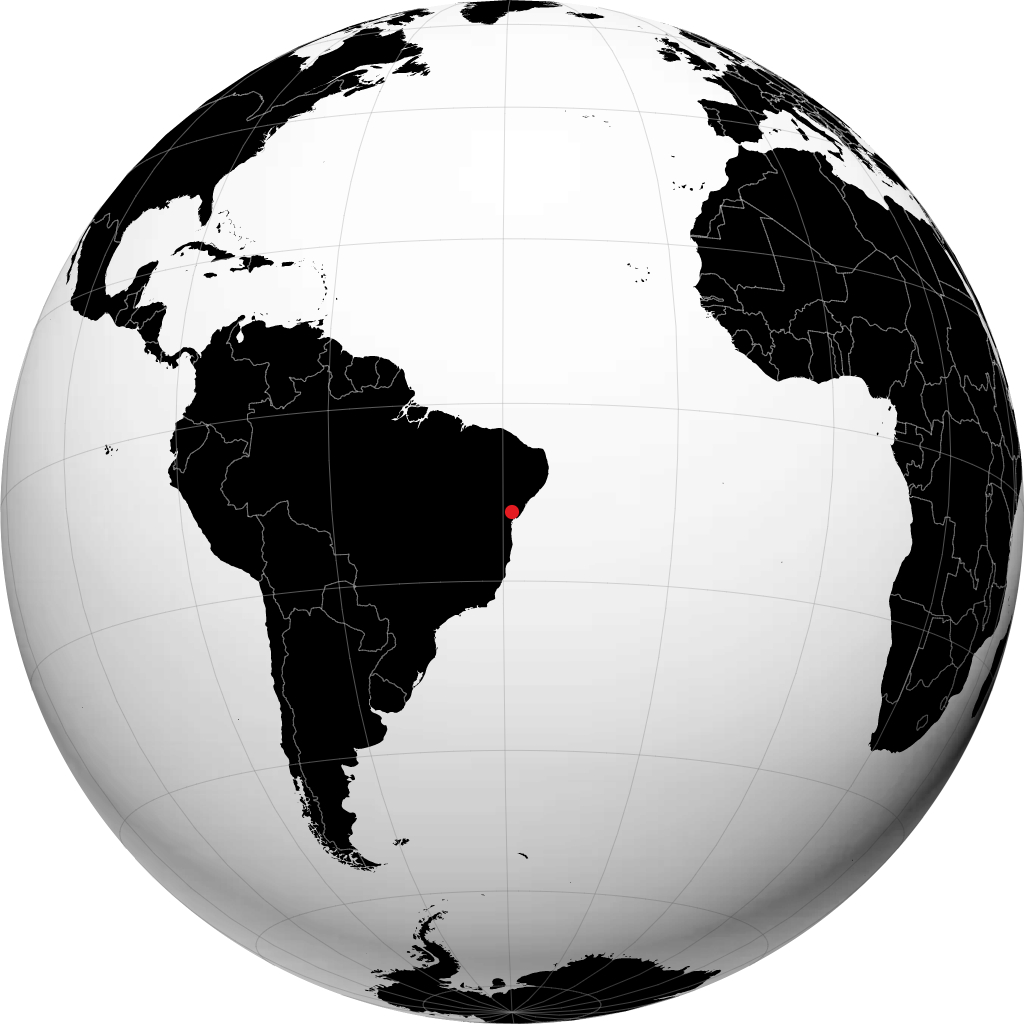 Feira de Santana on the globe