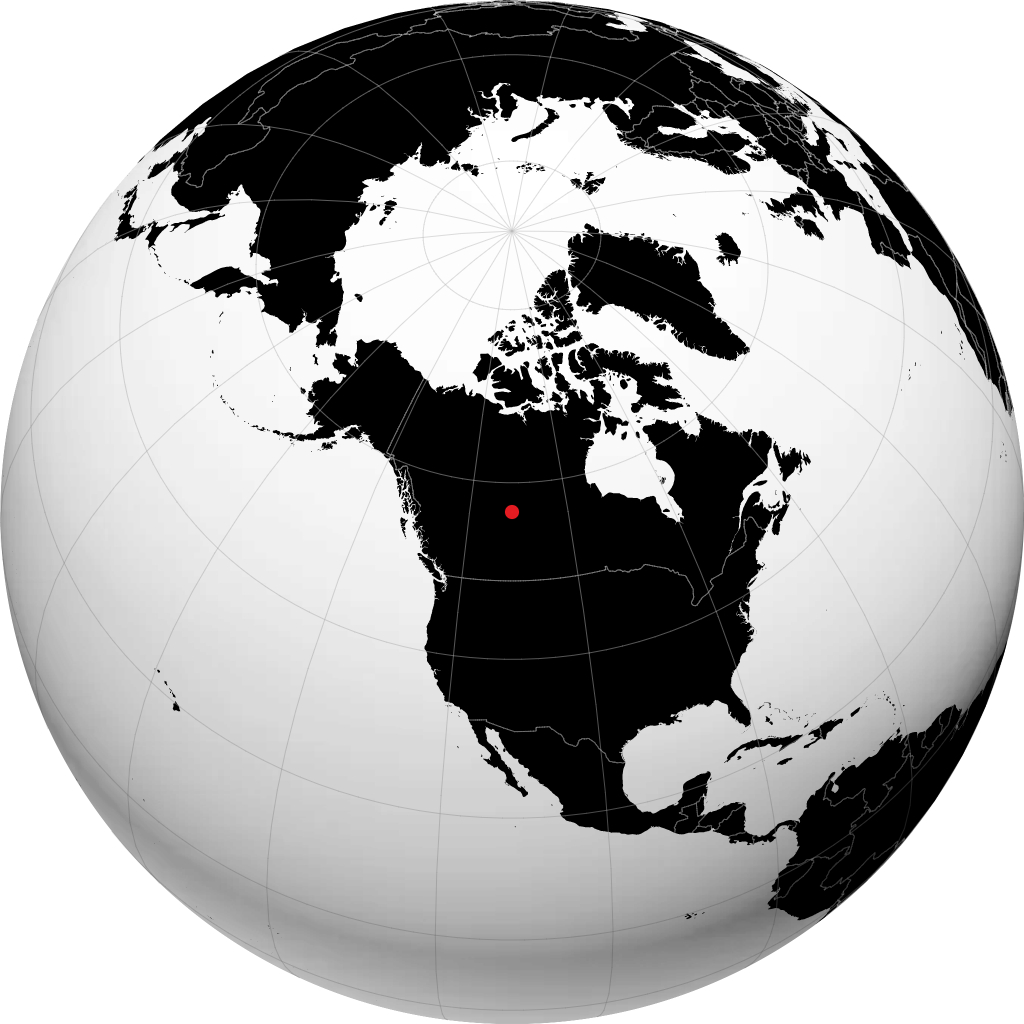 Fort McMurray on the globe