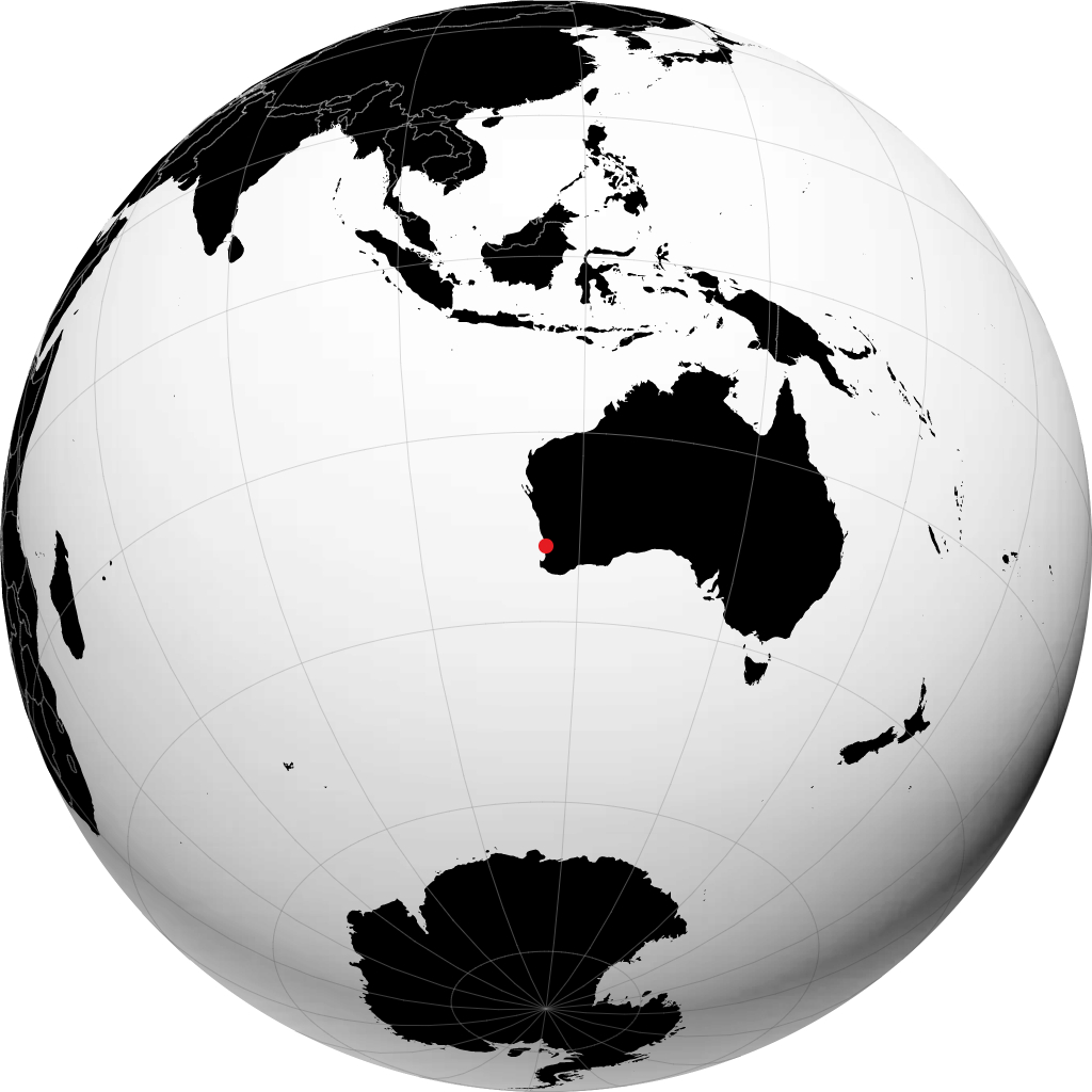 Fremantle on the globe
